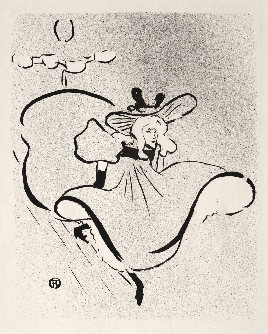 Detail view of Jane Avril by Henri de Toulouse-Lautrec