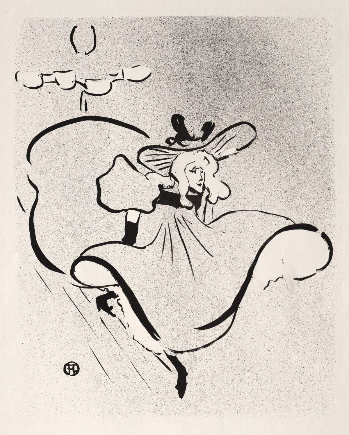 Detail view of Jane Avril by Henri de Toulouse-Lautrec