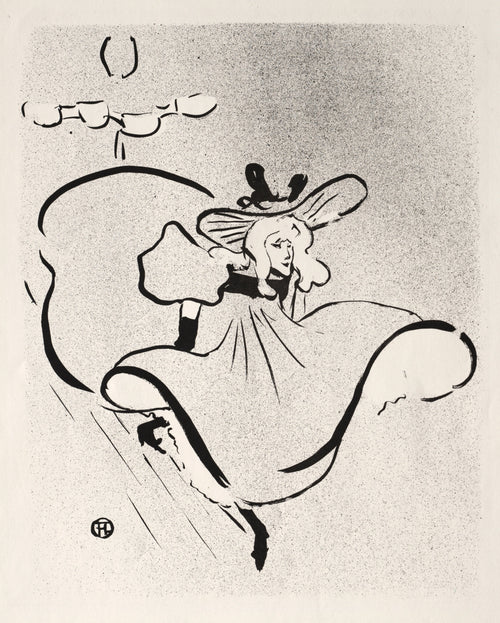 Detail view of Jane Avril by Henri de Toulouse-Lautrec